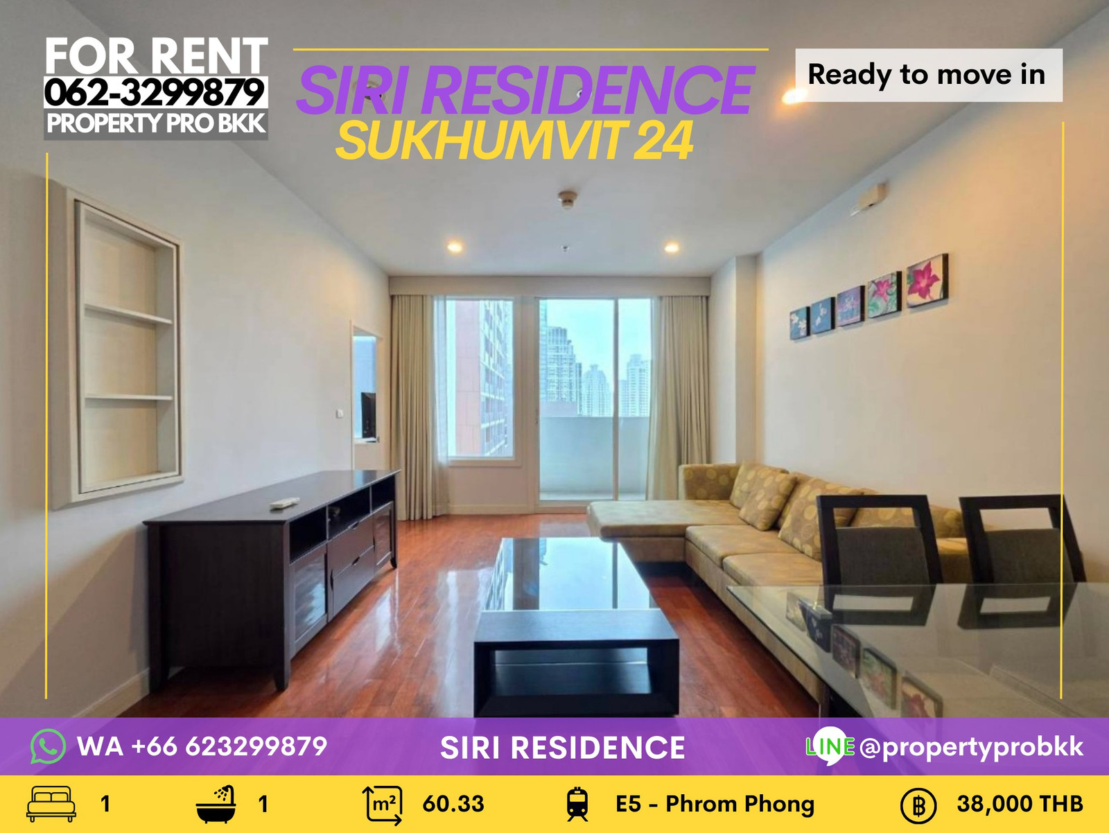 🌟 Spacious 1-Bedroom | Sukhumvit 24 | 300m to BTS Phrom Phong