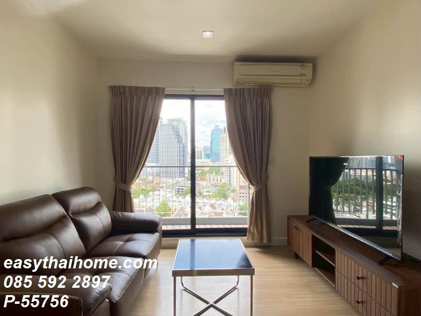 P-55756 Spacious 42 sq.m. 17th Fl. City View Fully Furnished with Bathtub The Seed Mingle Sathorn-Suanplu Line@easythaihome 085-592-2897  – รูปที่ 4