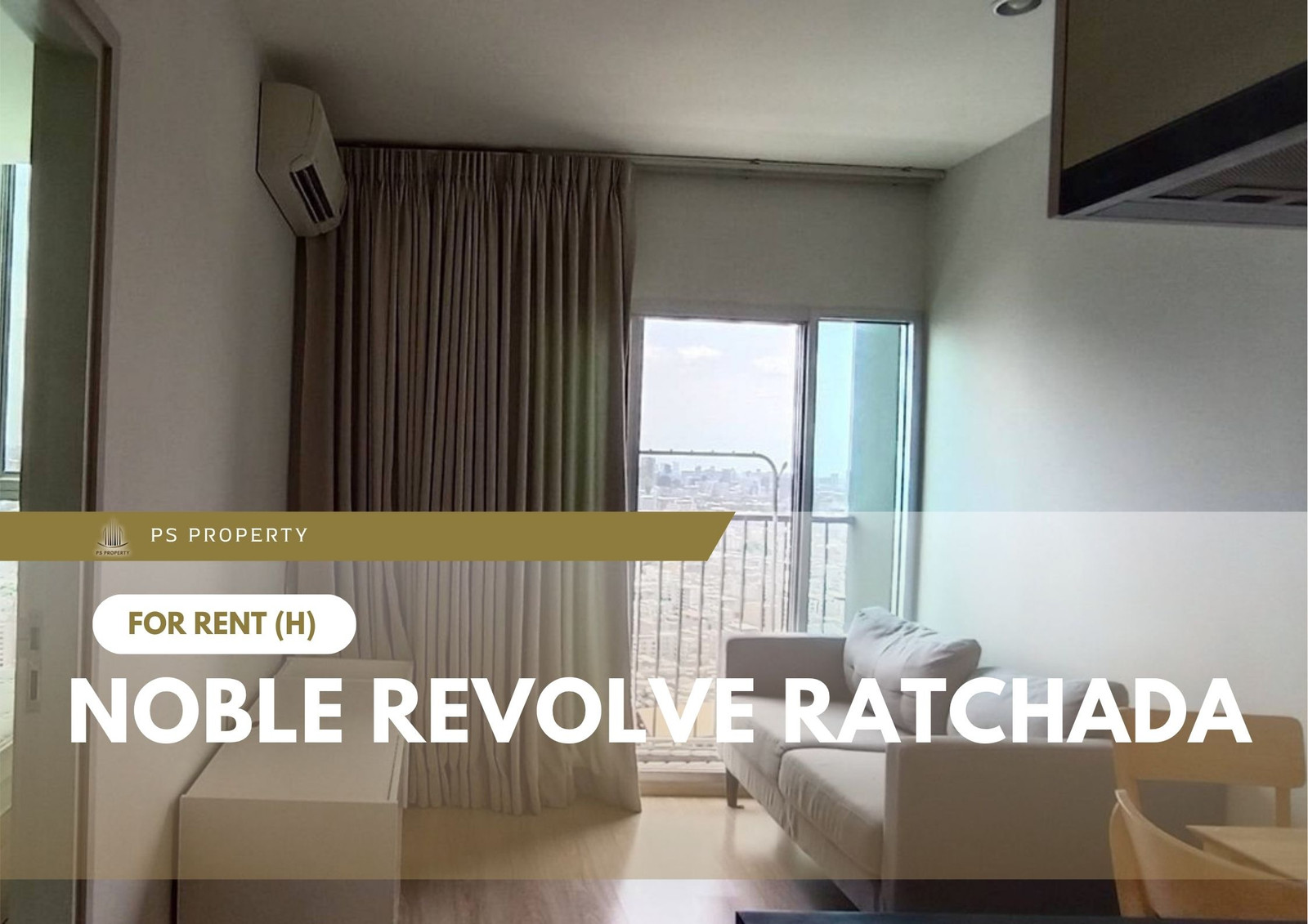 For Rent 📍 Noble Revolve Ratchada 📍 Fully furnished and equipped with appliances; near Thailand Cultural Centre MRT.