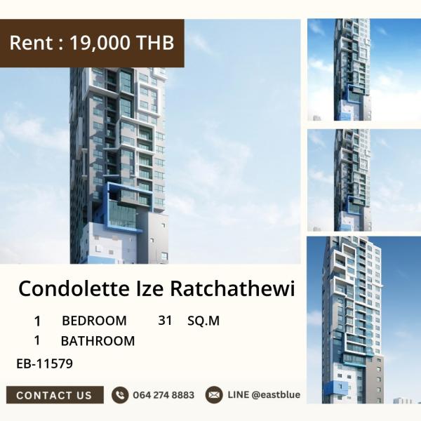 02/10/2026, For Rent: Condolette Ize Ratchathewi 🌟 Near BTS Ratchathewi! 0642748883