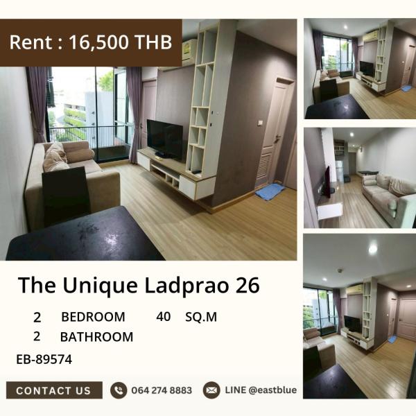 05/10/2026, ห้องสวย เข้าอยู่ได้เลย! 🏢
The Unique Ladprao 26 - ห้องสองห้องนอน 2 ห้องน้ำ 40ตร.ม. 💳
เพียง 16,500 บาท/เดือน เดินถึง BTS Lat Phrao 🚊
พร้อมเฟอร์นิเจอร์และสิ่งอำนวยความสะดวก 🏊‍♂️🏋️‍♀️ 0642748883