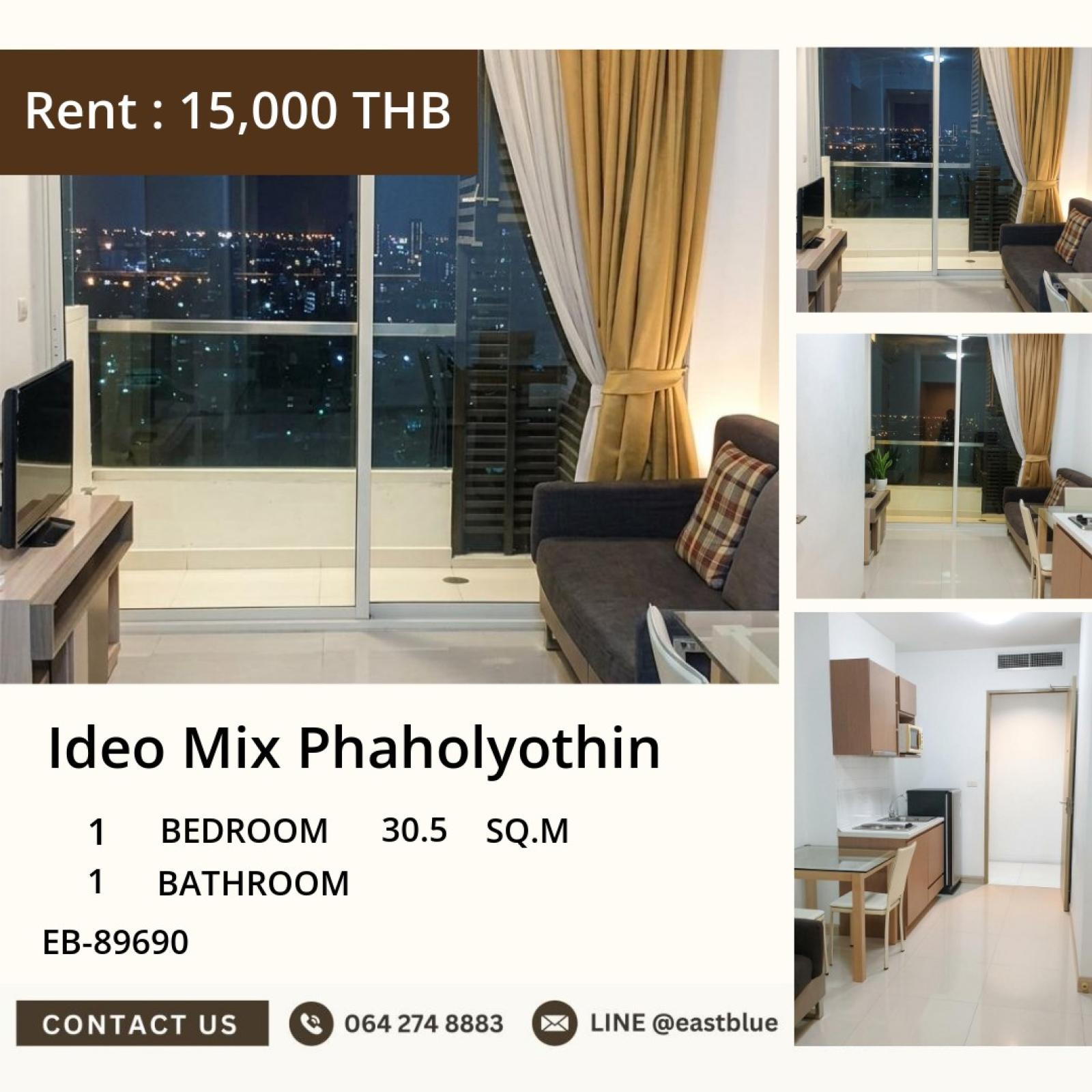 02/10/2026, ให้เช่า Ideo Mix Phaholyothin 1 นอน ใกล้ BTS สะพานควาย 🏙️ 0642748883 02/10/2026, ให้เช่า Ideo Mix Phaholyothin 1 นอน ใกล้ BTS สะพานควาย 🏙️ 0642748883
