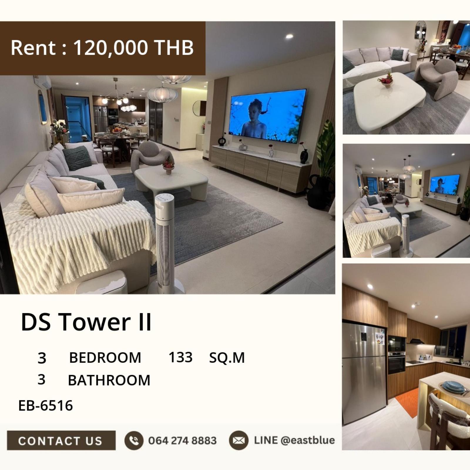 05/10/2026, ชีวิตแบบ High Society 🏢 
3 Bed 3 Bath คอนโดสุดหรู EB-6516

ใจกลางเมือง ใกล้ BTS ✨
ย่านพร้อมพงษ์ เอาใจคนมีลุค 💫 0642748883