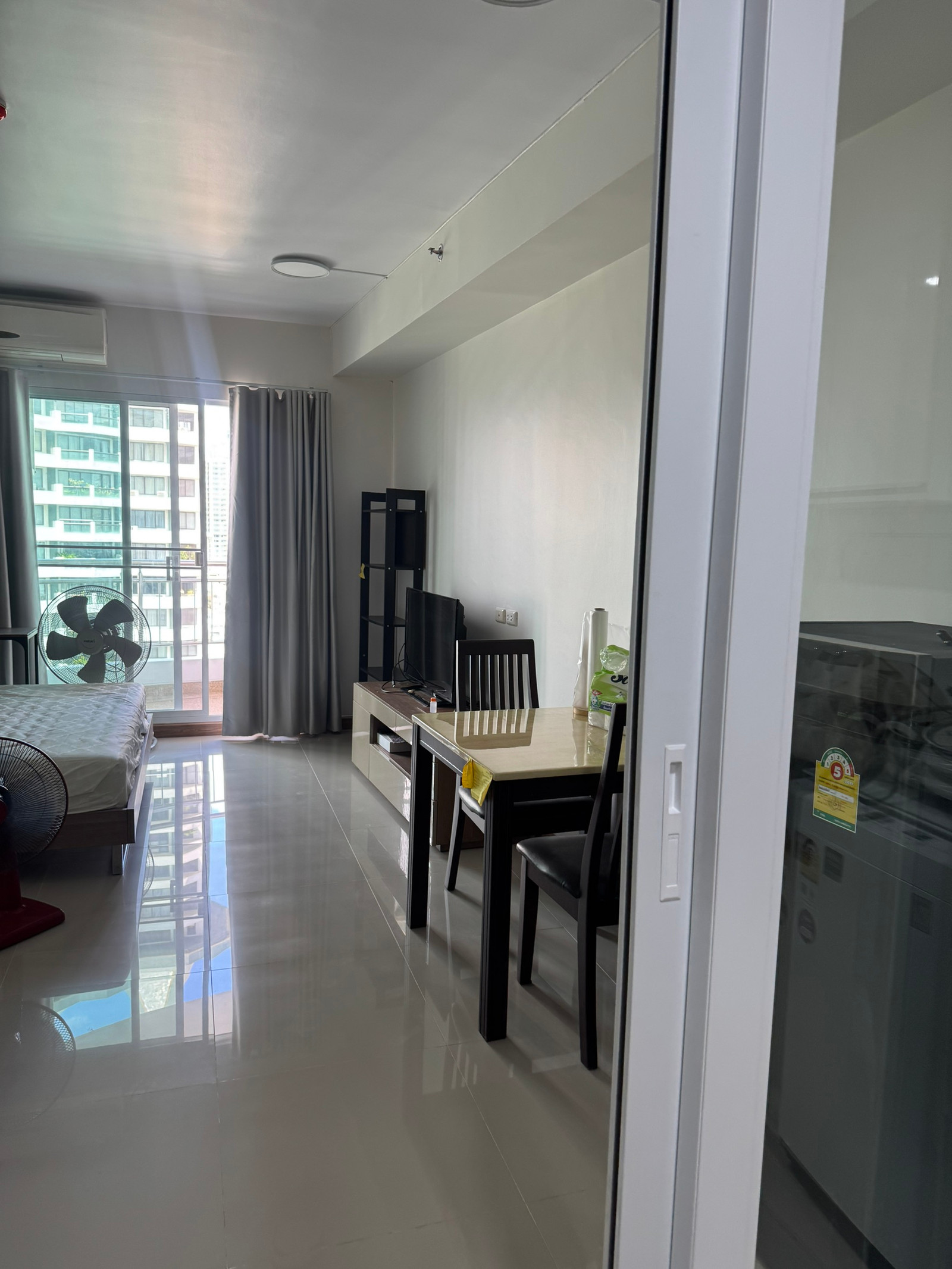 12,000  Supalai river resort ♡♡♡♡ ชั้น 16 river view。1 ห้องนอน กั้นห้องให้แล้วเก็บเสียงดีมาก – รูปที่ 3