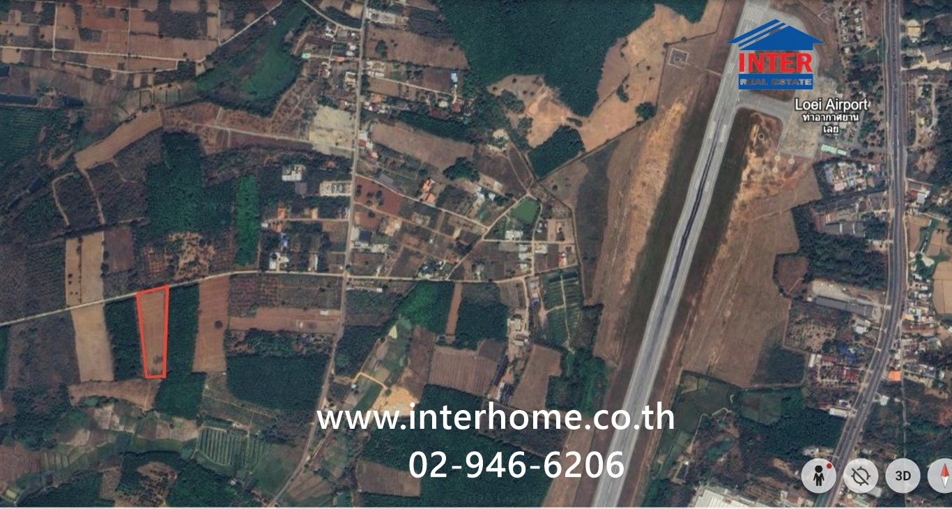Empty land 7 rai 145.9 sq m. Land near Wat Srichomphu. Sikhio-Chiang Khan Road, Mueang Loei, Loei – รูปที่ 3