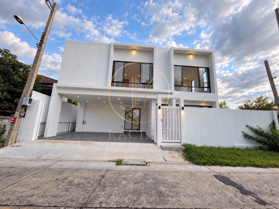 2-storey detached house for sale, newly built, corner house, ready to move in, Housing Cooperative Village 3, Pak Kret, location Tiwanon-Pak Kret.