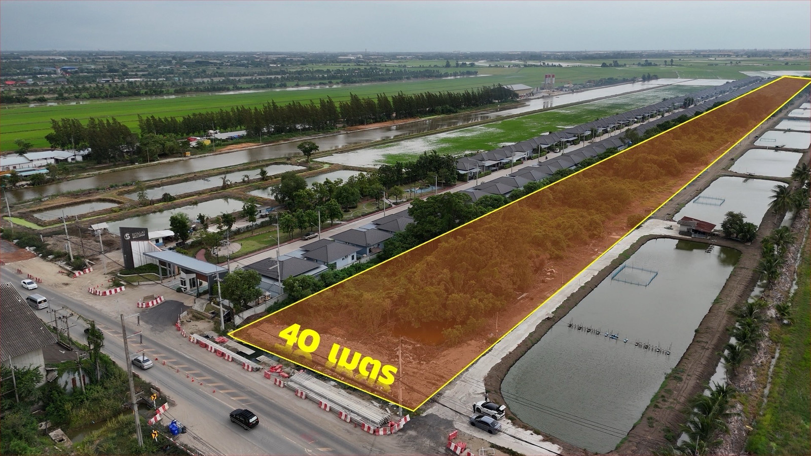 ขายที่ดิน 27 ไร่ ถนนพิมพาวาส ใกล้นิคมเวลโกรว์ ฉะเชิงเทรา เหมาะพัฒนาโครงการจัดสรร – รูปที่ 2