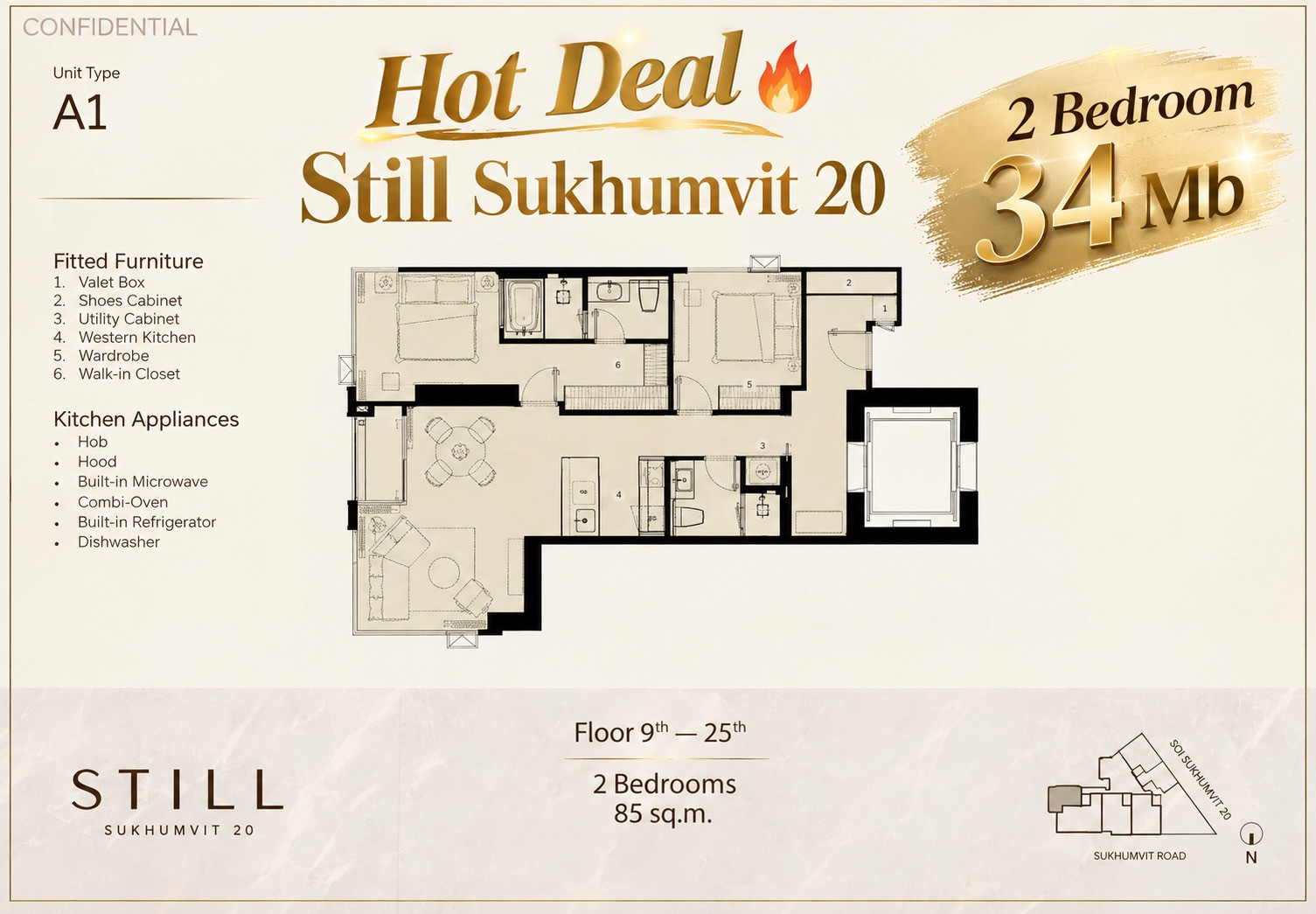 Hot Deal🔥Still Sukhumvit 20 Ultra Luxury 2 Bedroom 34.16 mb Tel.0869017364 id line : @198dtnoo Hot Deal🔥Still Sukhumvit 20 Ultra Luxury 2 Bedroom 34.16 mb Tel.0869017364 id line : @198dtnoo