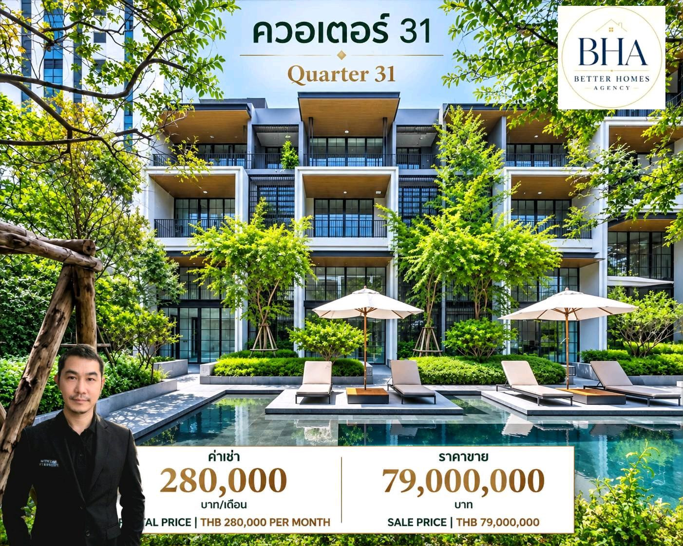 🎖บ้านเช่า🎖 กรุงเทพ สุขุมวิท31 แบบ 4 นอน 5 น้ำ ทาวน์โฮม 5 ชั้นพร้อมลิฟท์
