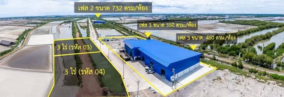 ปล่อยเช่า 📦 โกดัง 🩷 ผังสีชมพู 📐️ ขนาด 300 ตรม – 1,200 ตรม ⛳ ติดถนนพระราม 2 กม 52 อ.เมือง สมุทรสาคร   