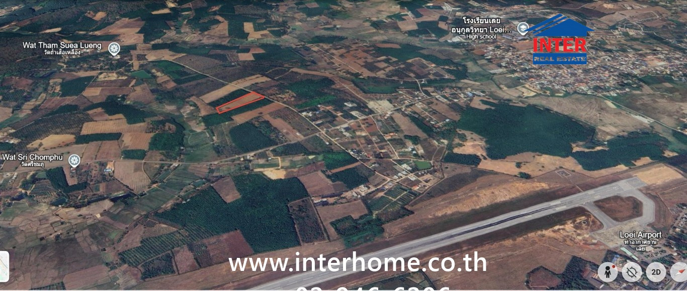 Empty land 7 rai 145.9 sq m. Land near Wat Srichomphu. Sikhio-Chiang Khan Road, Mueang Loei, Loei – รูปที่ 4