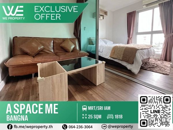Beautifully decorated room, high floor, ready to move in, good price!!⭐️A Space Me Bangna (A Space Me Bangna)