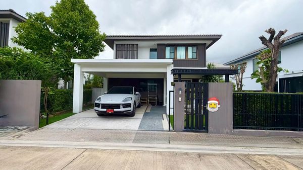 🏡✨Luxury detached house for rent. Manthana Village, Bangna Km. 7, 4 bedrooms, 3 bathrooms, detached house, quiet, private atmosphere, suitable for families and foreigners 🚗 Convenient location near Mega Bangna.