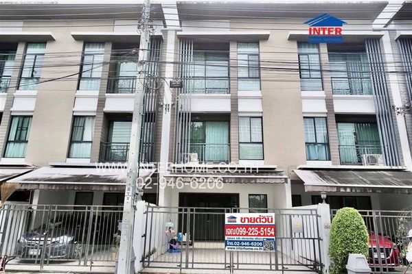 Townhome, 3 floors, 20 sq m, Klang Muang Village, Nawamin 42, near Chocolate Ville, Soi Nawamin 42, Nawamin Road, Prasert Manukit Road 48, Bueng Kum District, Bangkok.