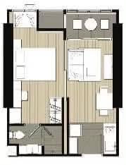 ให้เช่า Ashton Chula–Silom 1 ห้องนอน 1 ห้องน้ำ ชั้น 20 ขนาด 34 ตร.ม. – รูปที่ 2