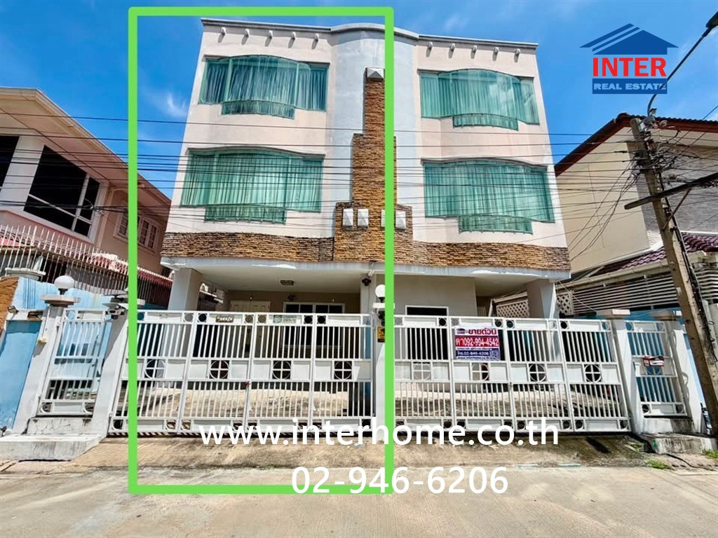 บ้านเเฝด 3 ชั้น 25.5 ตร.ว. บ้านแฝดใกล้รถไฟฟ้ารามอินทรา กม.4 ซอยรามอินทรา39 ถนนรามอินทรา เขตบางเขน กรุงเทพมหานคร 