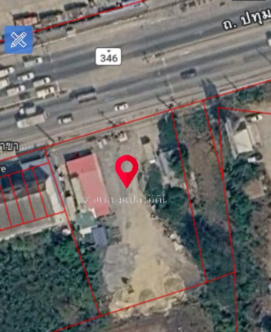Beautiful plot of land, size 1 rai 2 ngan, next to the main road on Pathum Thani-Bang Len Road, Route 346. Beautiful plot of land, size 1 rai 2 ngan, next to the main road on Pathum Thani-Bang Len Road, Route 346.