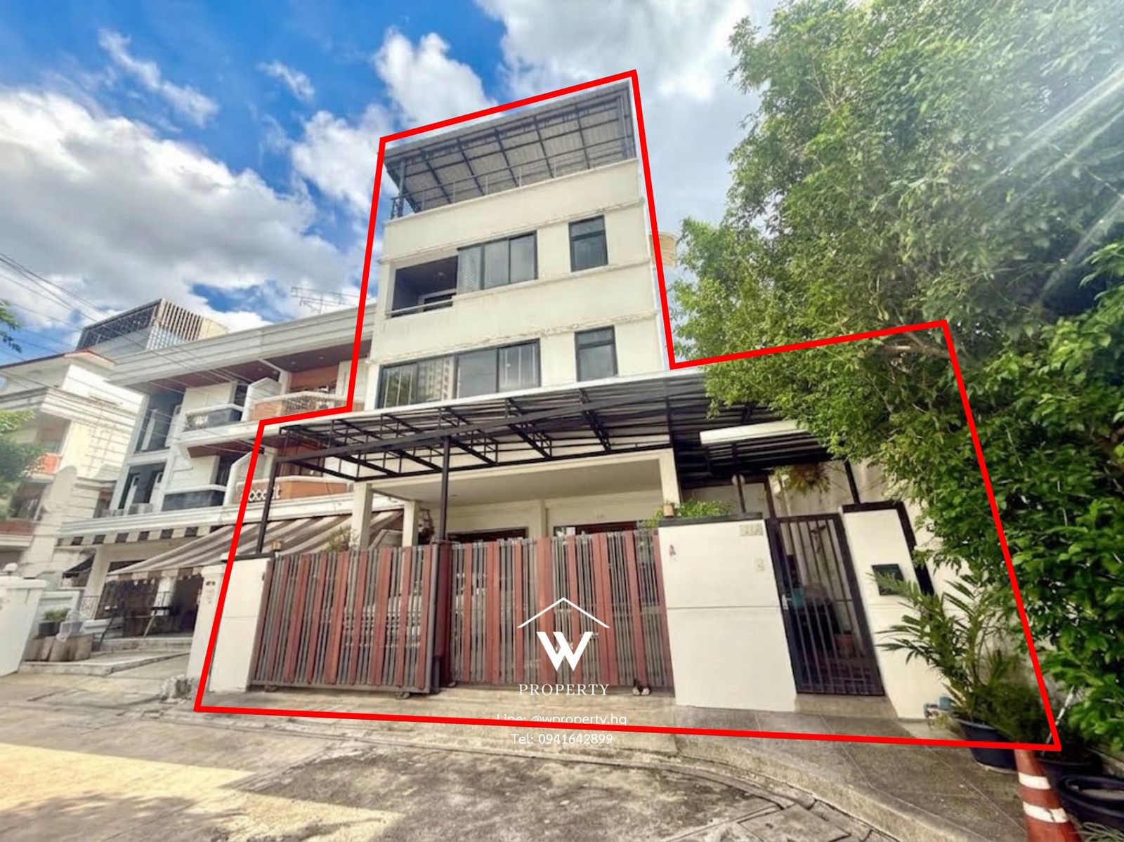 5-story house for sale, Soi Ari, Blue Village, Phahonyothin 9, price 40 million baht.
