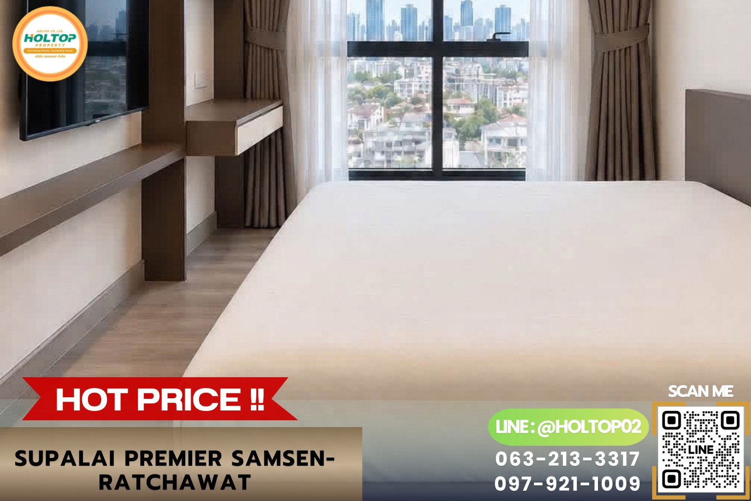 #L1425 Condo for rent Supalai Premier Samsen-Ratchawat.