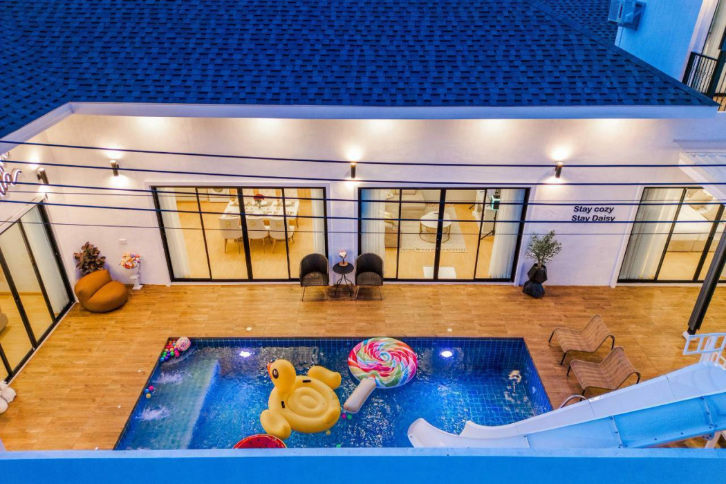 Single house for rent, private pool villa, Cha-am, 4 bedrooms, 4 bathrooms, full specs, long-term rental, 325 sq m, 77 sq m. – รูปที่ 2
