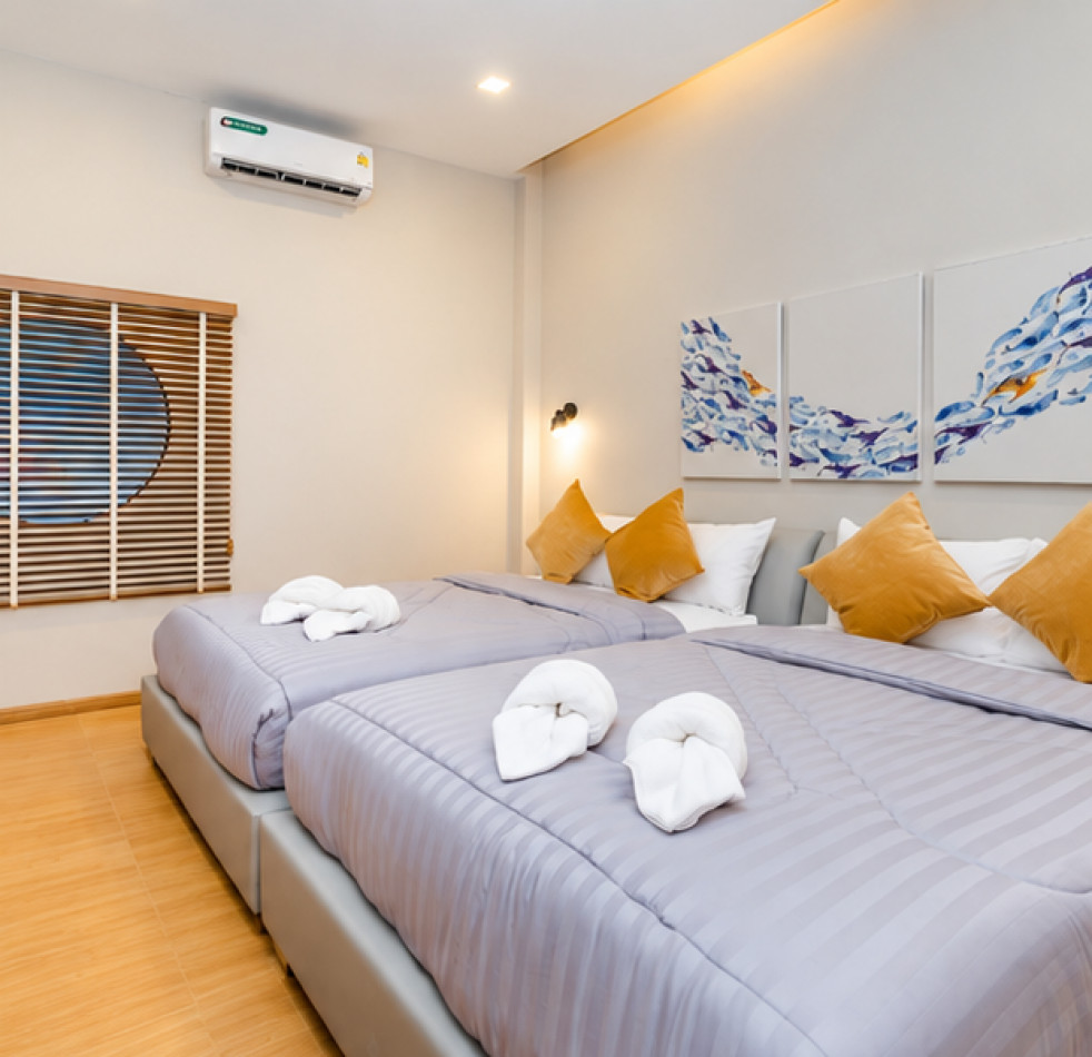 Single house for rent, private pool villa, Cha-am, 4 bedrooms, 4 bathrooms, full specs, long-term rental, 325 sq m, 77 sq m. – รูปที่ 3