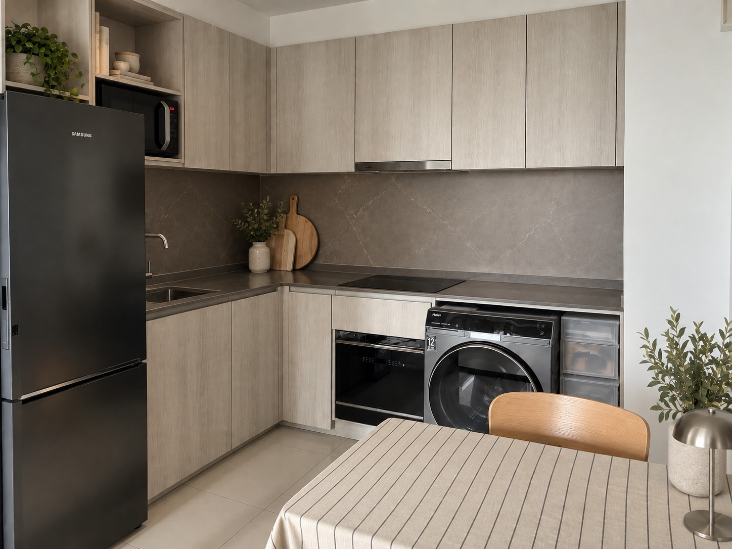 Corner condo for sale Garden view and city view of Ekkamai-Thonglor The Tree Pattanakarn-Ekkamai, special corner room, only 1 room per floor | 56 sq m | 2 bedrooms, 2 bathrooms | 8th floor | 2 car parking spaces – รูปที่ 3