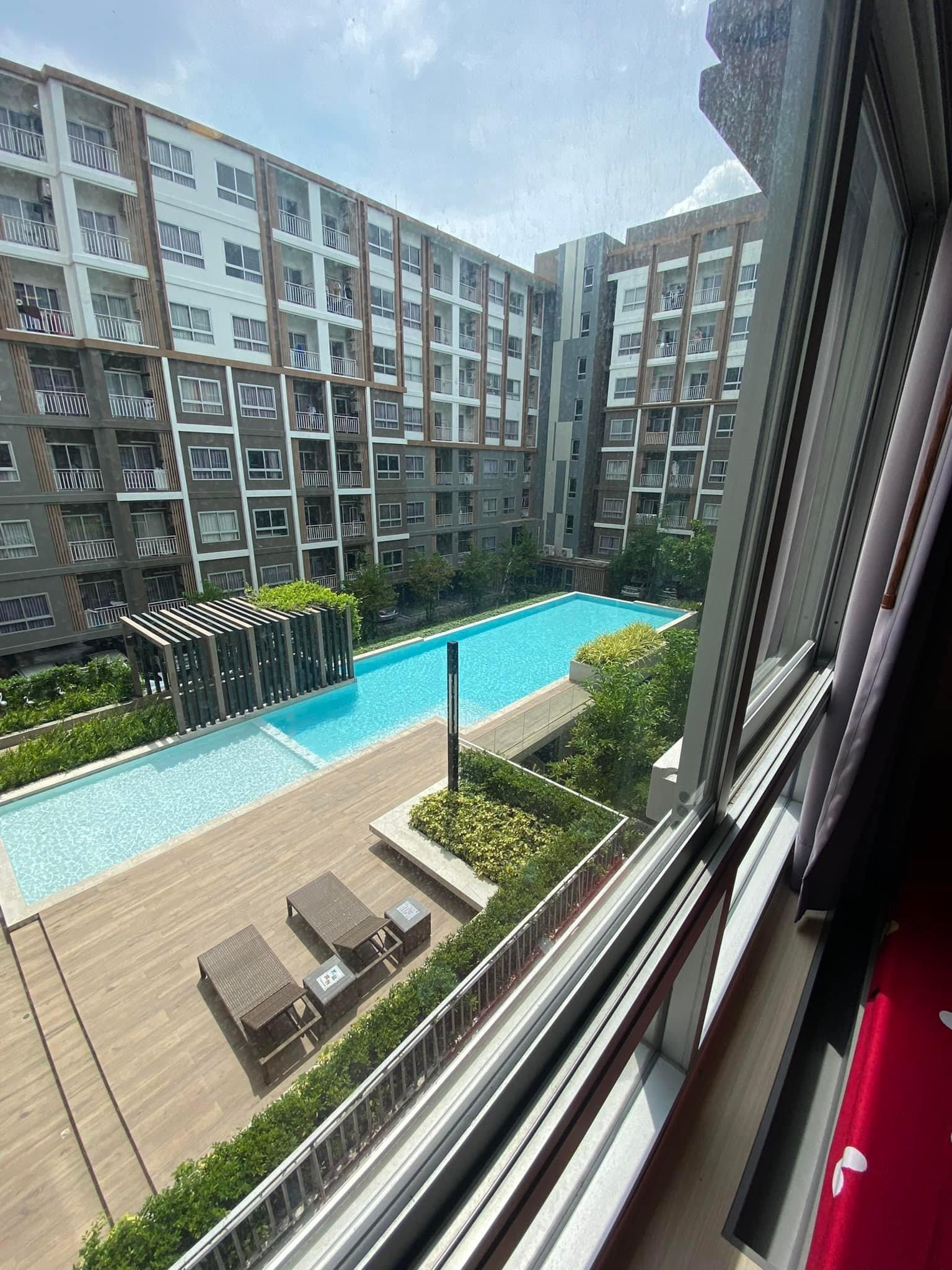 Urgent rent!!  Plus Condo Ayutthaya, next to Lotus, pool view, only 8,000 baht 🏢
