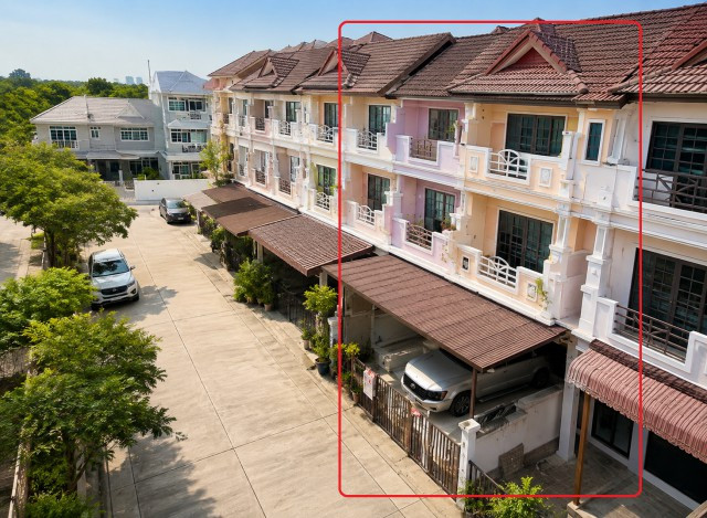260920nnplap ให้เช่า ทาวน์เฮ้าส์ 5นอน รถไฟฟ้า MRTสายสีส้ม ราษฎร์พัฒนา 1.2กม. มิสทีน รร.เตรียมอุดมศึกษาน้อมเกล้า ลด60% ทาวน์โฮม 3 ชั้น