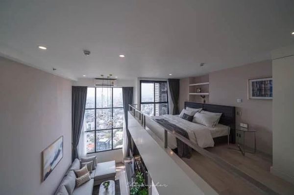 🏢 For rent KnightsBridge Prime Sathorn ✨ Duplex Corner Unit | High Floor 🌆 Open view, no buildings blocking it.