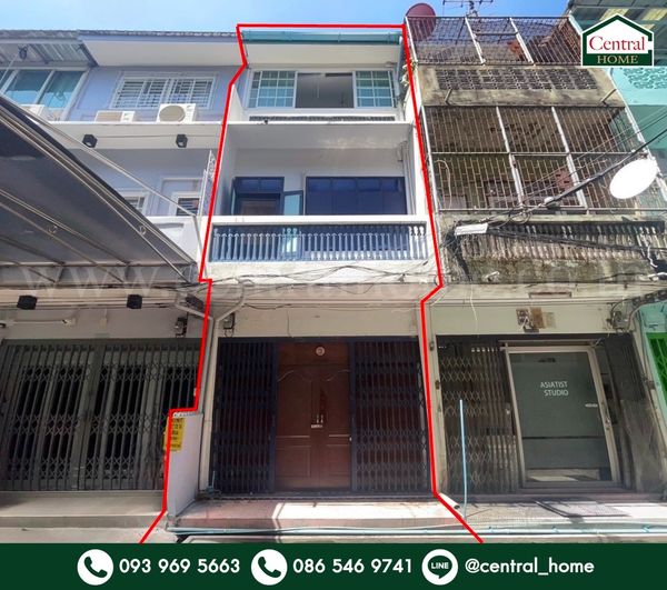 3-story commercial building, Soi Charoen Krung 61, Sathorn, newly renovated.