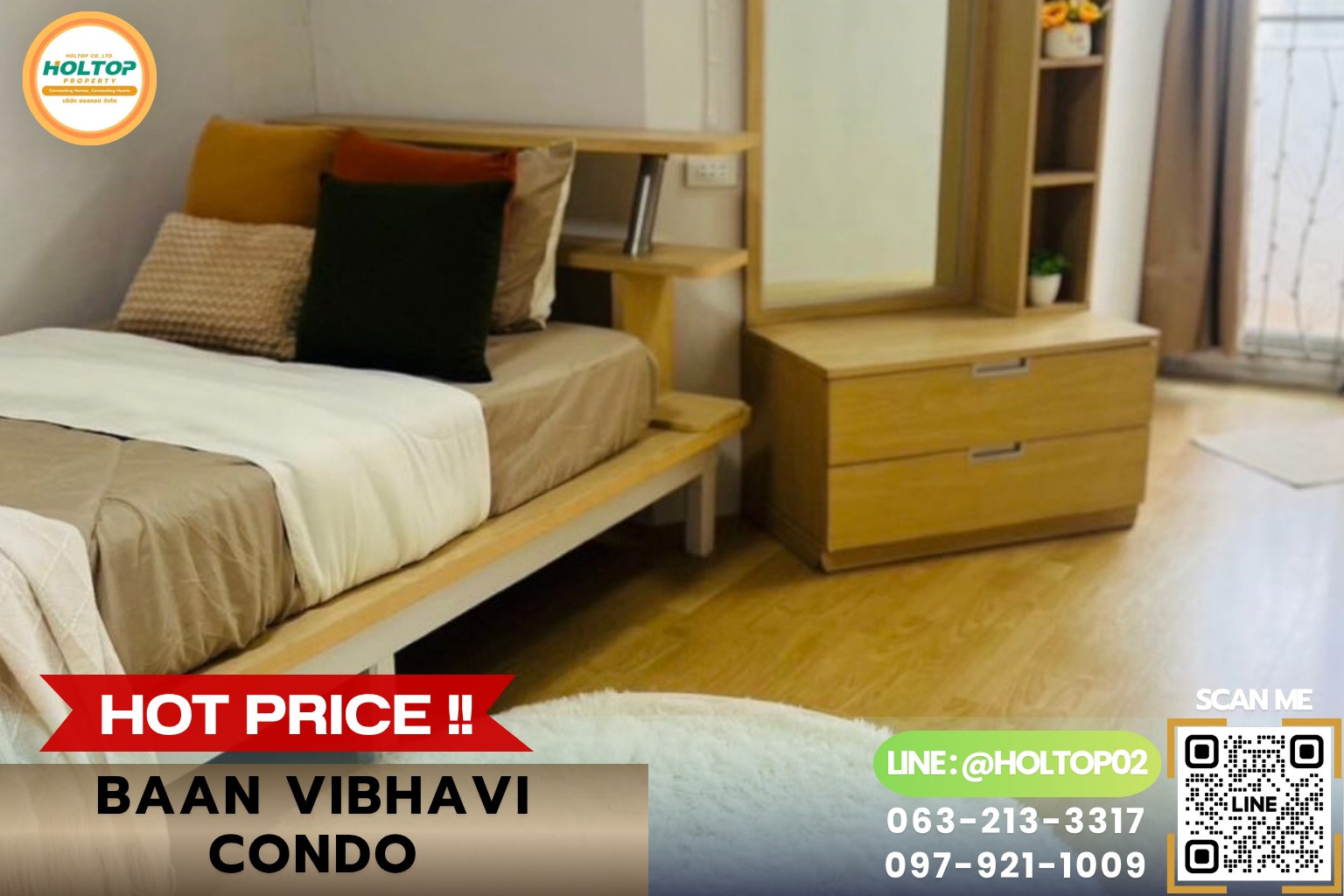#L1466 ให้เช่าคอนโด Baan Vibhavi Condo #L1466 ให้เช่าคอนโด Baan Vibhavi Condo