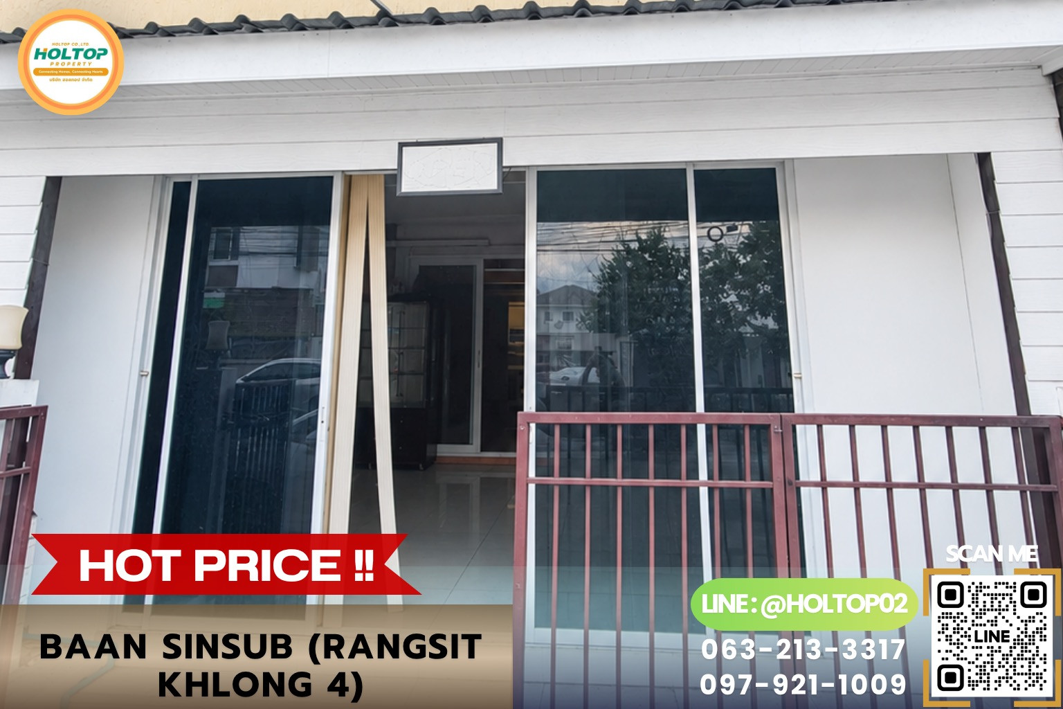 #L1469 3-story townhouse for sale, Baan Sinsub (Rangsit Khlong 4) #L1469 3-story townhouse for sale, Baan Sinsub (Rangsit Khlong 4)