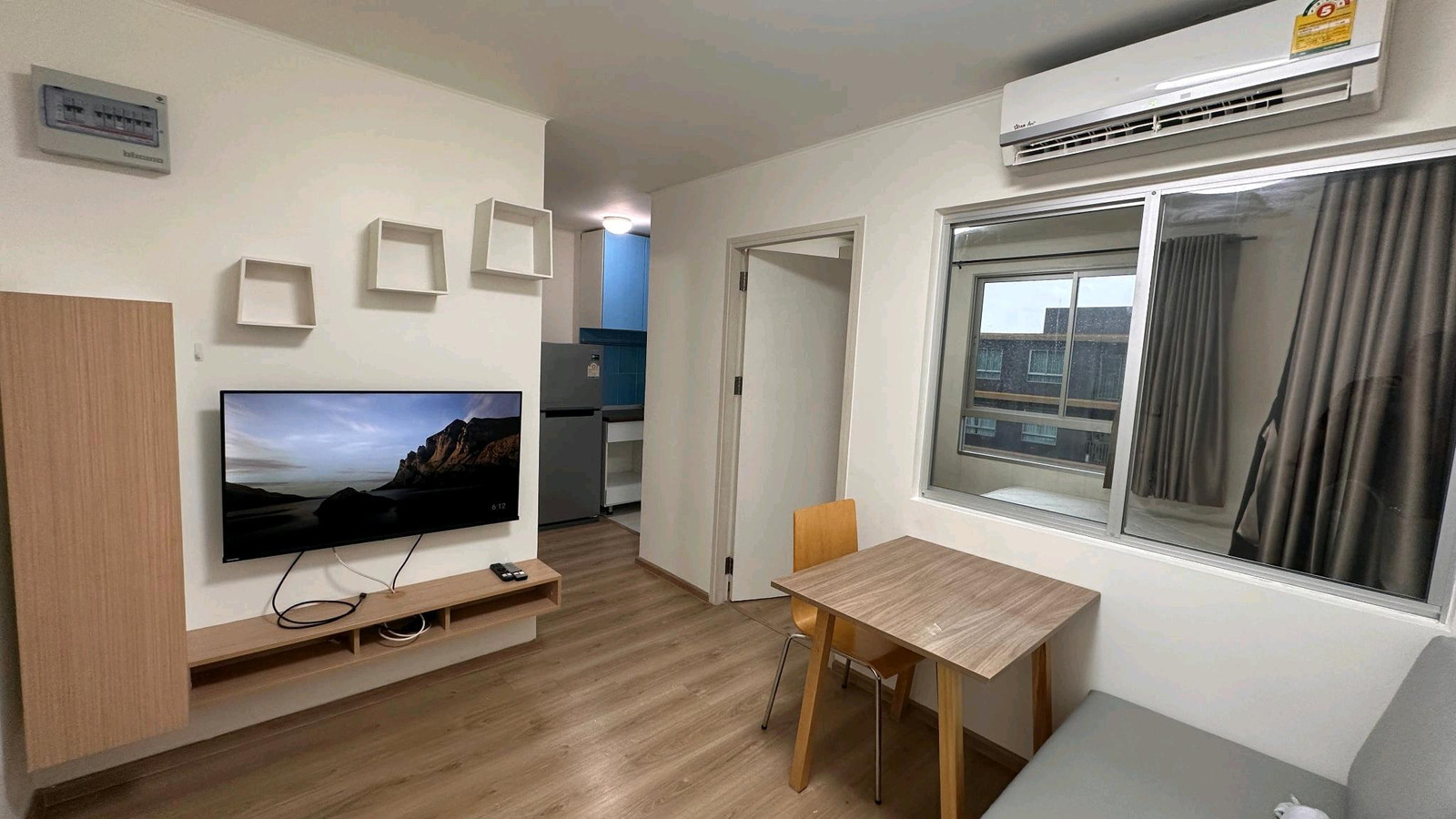 🔥For rent Ucampus Rangsit Muang Ake, Building B, area 28 sq m, pool view, built-in decoration, complete with coffee and tea.