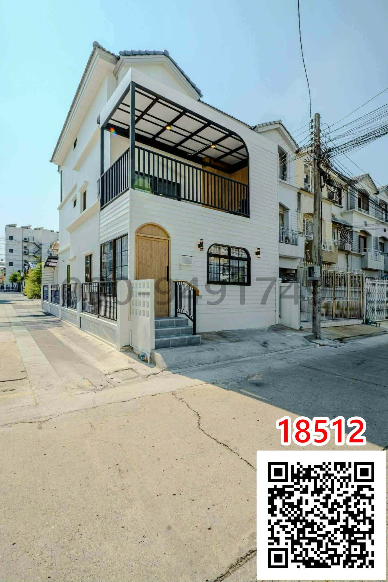 For sale: 3-story townhome, corner house, The Heaven, Ban Klang Muang Village, Rama 9, Soi 43. – รูปที่ 2