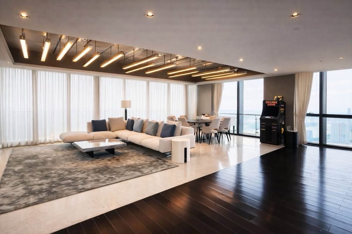 Duplex Penthouse for Sale at The Pano Rama 3 with Unobstructed Chao Phraya River and Bhumibol Bridge Views
