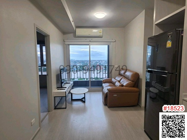 Condo for rent, Chapter One Shine Bang Pho, 2 bedrooms, corner room, Chao Phraya River view, near MRT Bang Pho.