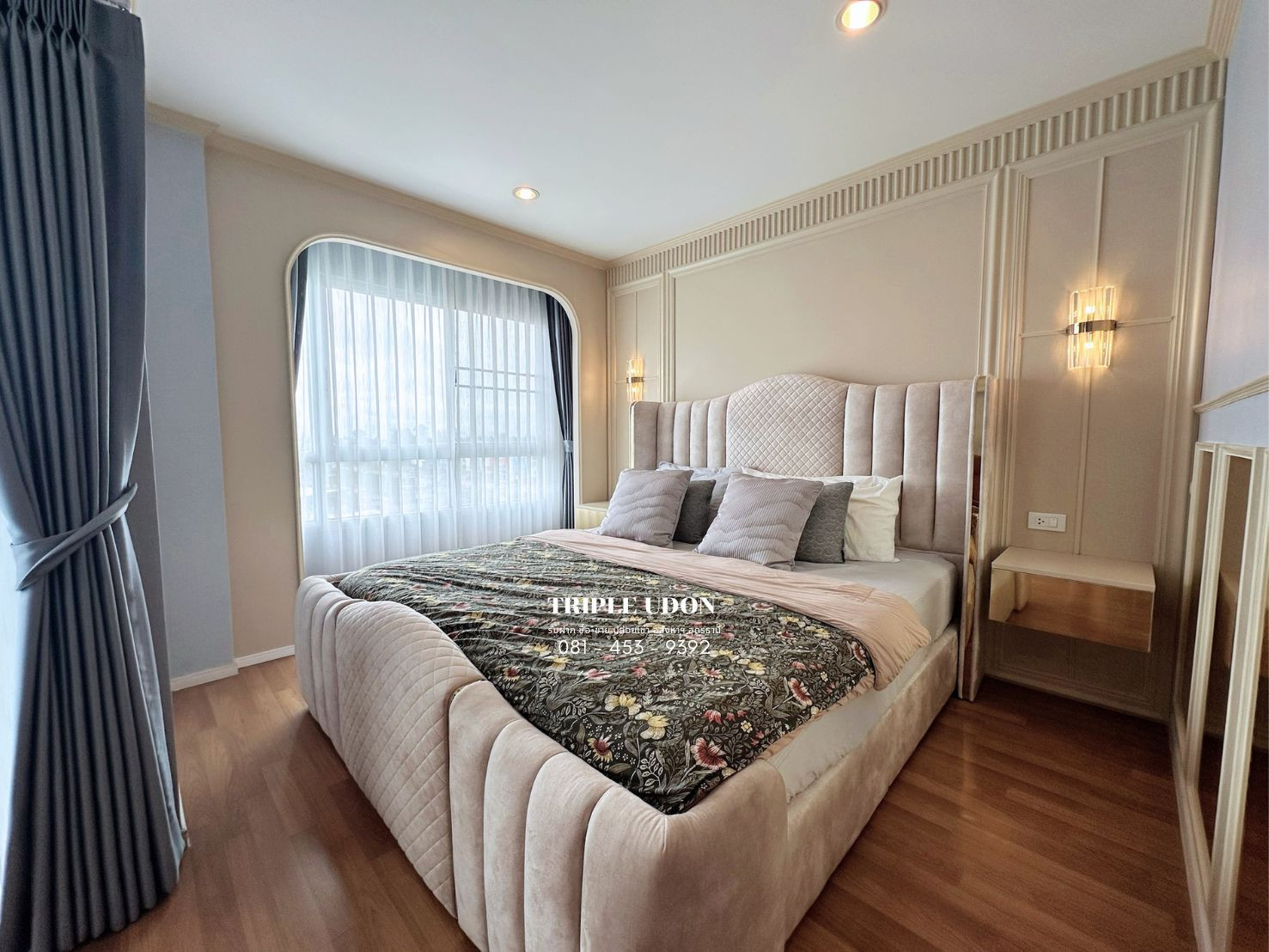 🌻Sold with built-ins and furniture🌻Lumpini Place UD-Phosri Condo has high security. Fully furnished