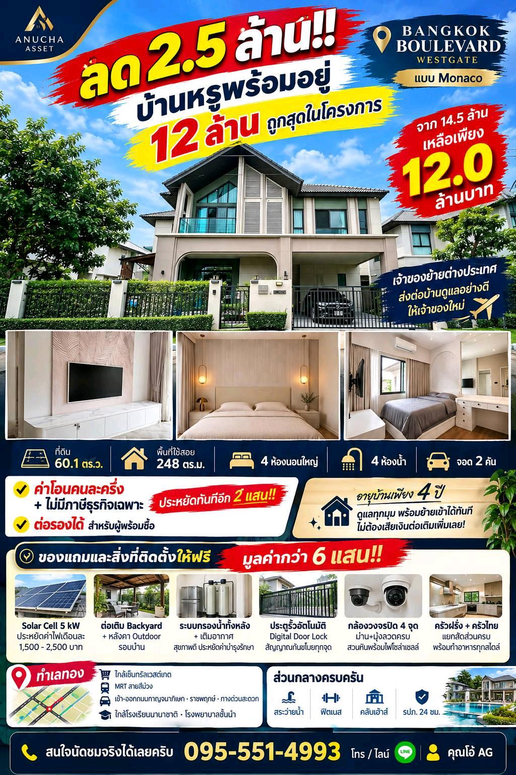 บ้านเดี่ยวราคาพิเศษถูกที่สุดในโครงการตกแต่งพร้อมเข้าอยู่พร้อมโซล่าเซลล์ประหยัดค่าไฟ