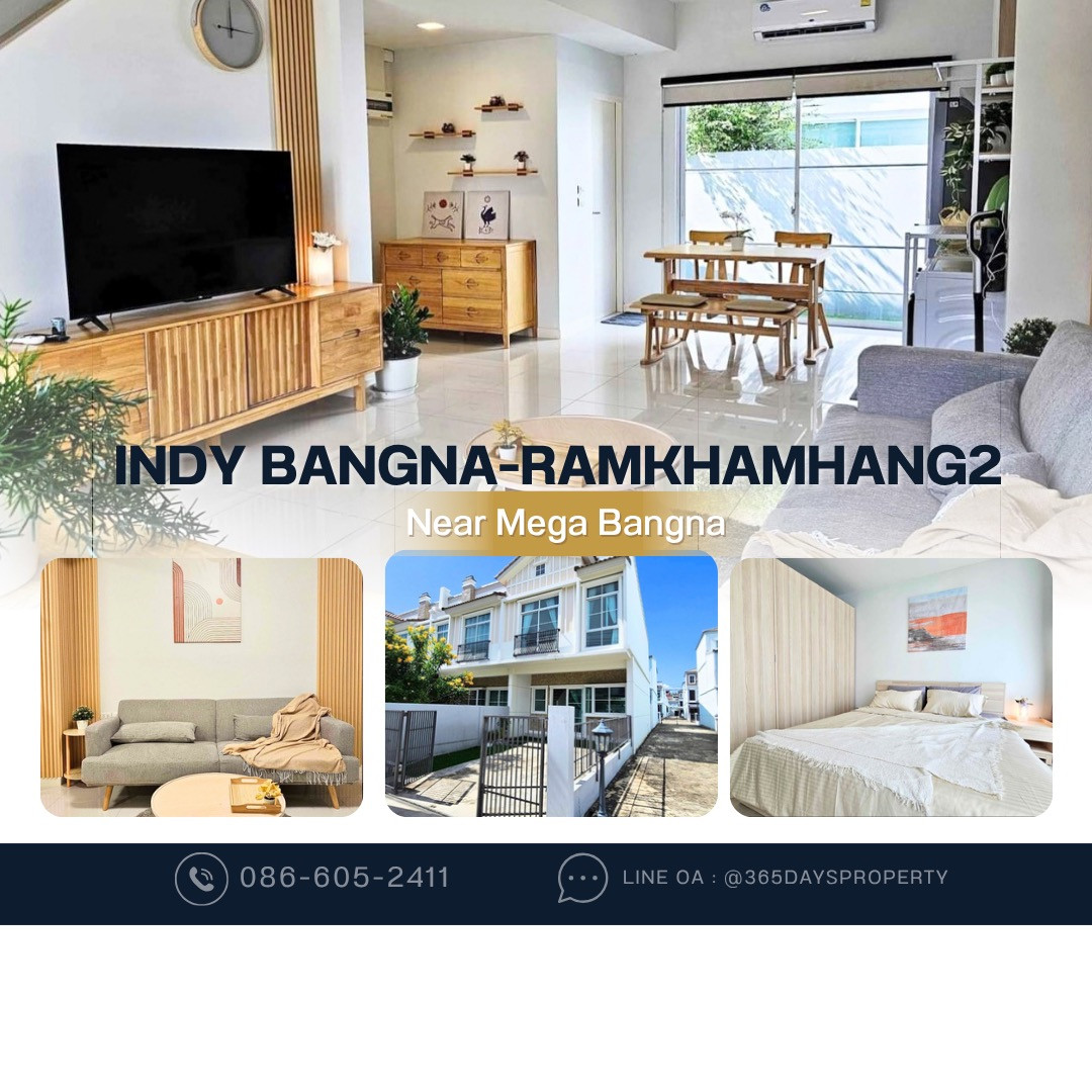 💥ForRent💥Indy Bangna-Ramkhamhang 2 🏡 Near Mega Bangna, Dulwich 🚩Pet Friendly 🐶🐱Fully Furnished ‼️ Corner House ✨Ready to move in 🌟 💥ForRent💥Indy Bangna-Ramkhamhang 2 🏡 Near Mega Bangna, Dulwich 🚩Pet Friendly 🐶🐱Fully Furnished ‼️ Corner House ✨Ready to move in 🌟
