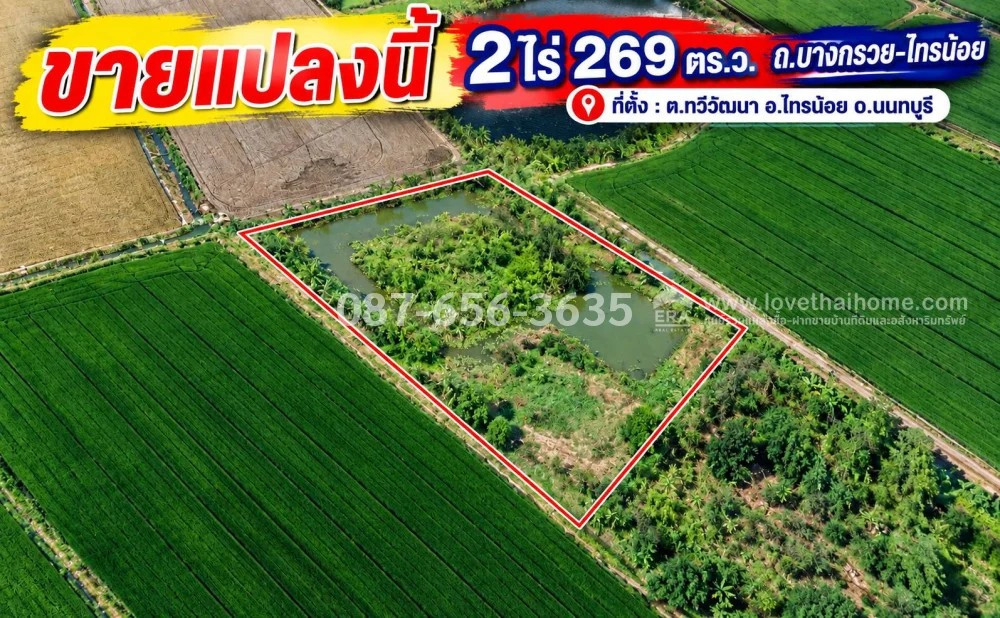 ขายที่ดินบางกรวย–ไทรน้อย แปลงสวย 2 ไร่กว่า เพียง 4.5 ล้านบาท! ราคานี้หาได้ยาก! แปลงใหญ่ เหมาะสร้างบ้านพักอาศัย หรือทำบ้านสวนส่วนตัว ขายที่ดินบางกรวย–ไทรน้อย แปลงสวย 2 ไร่กว่า เพียง 4.5 ล้านบาท! ราคานี้หาได้ยาก! แปลงใหญ่ เหมาะสร้างบ้านพักอาศัย หรือทำบ้านสวนส่วนตัว