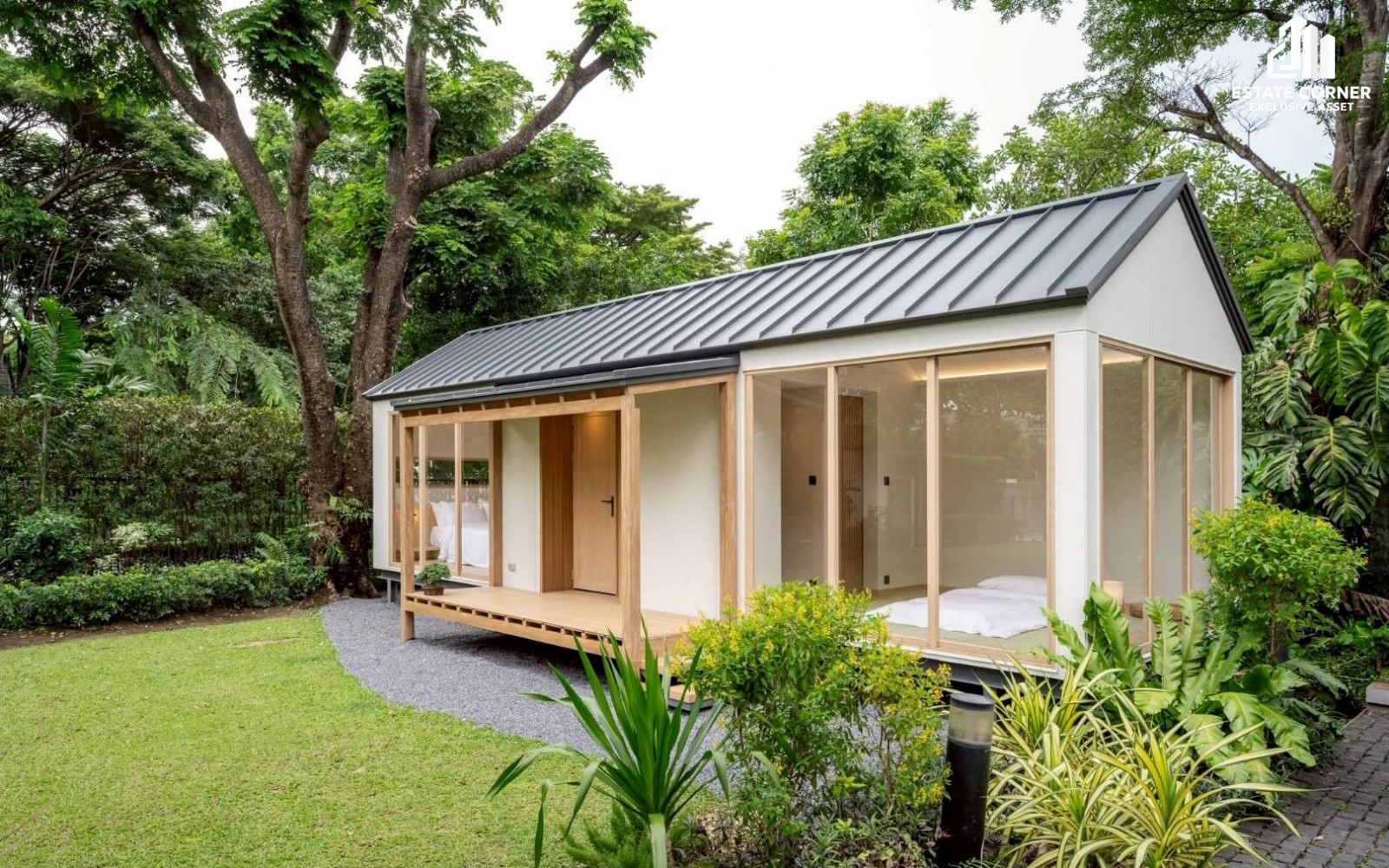 Single house for sale, Ladawan Village, Rattanathibet, next to the BTS station. Bang Rak Noi Tha It  ***Free modular house Japanese style*** Prefabricated house, 2 bedrooms, 2 bathrooms, great value (just the empty land is worth it) – รูปที่ 3