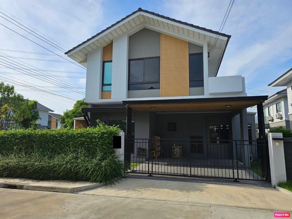 Corner house, 59.9 sq m, 3 bedrooms, 3 bathrooms, 2-story detached house, Perfect Park, Krungthep Kreetha, Ramkhamhaeng.