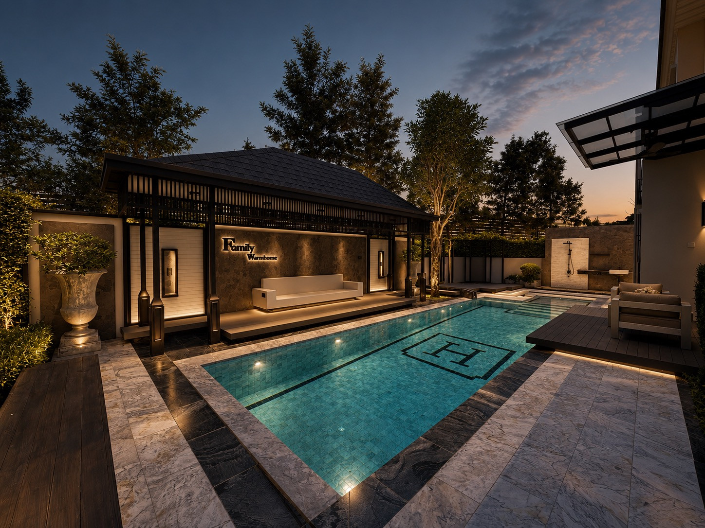 For rent: Pool Villa, single house in Krungthep Kreetha area, ready to move in. For rent: Pool Villa, single house in Krungthep Kreetha area, ready to move in.