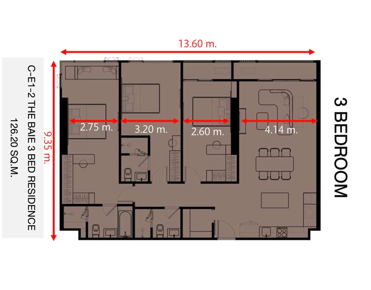 Reference BAIE, 3-bed Riverfront room, first price, Building C, rare location of the project. – รูปที่ 2