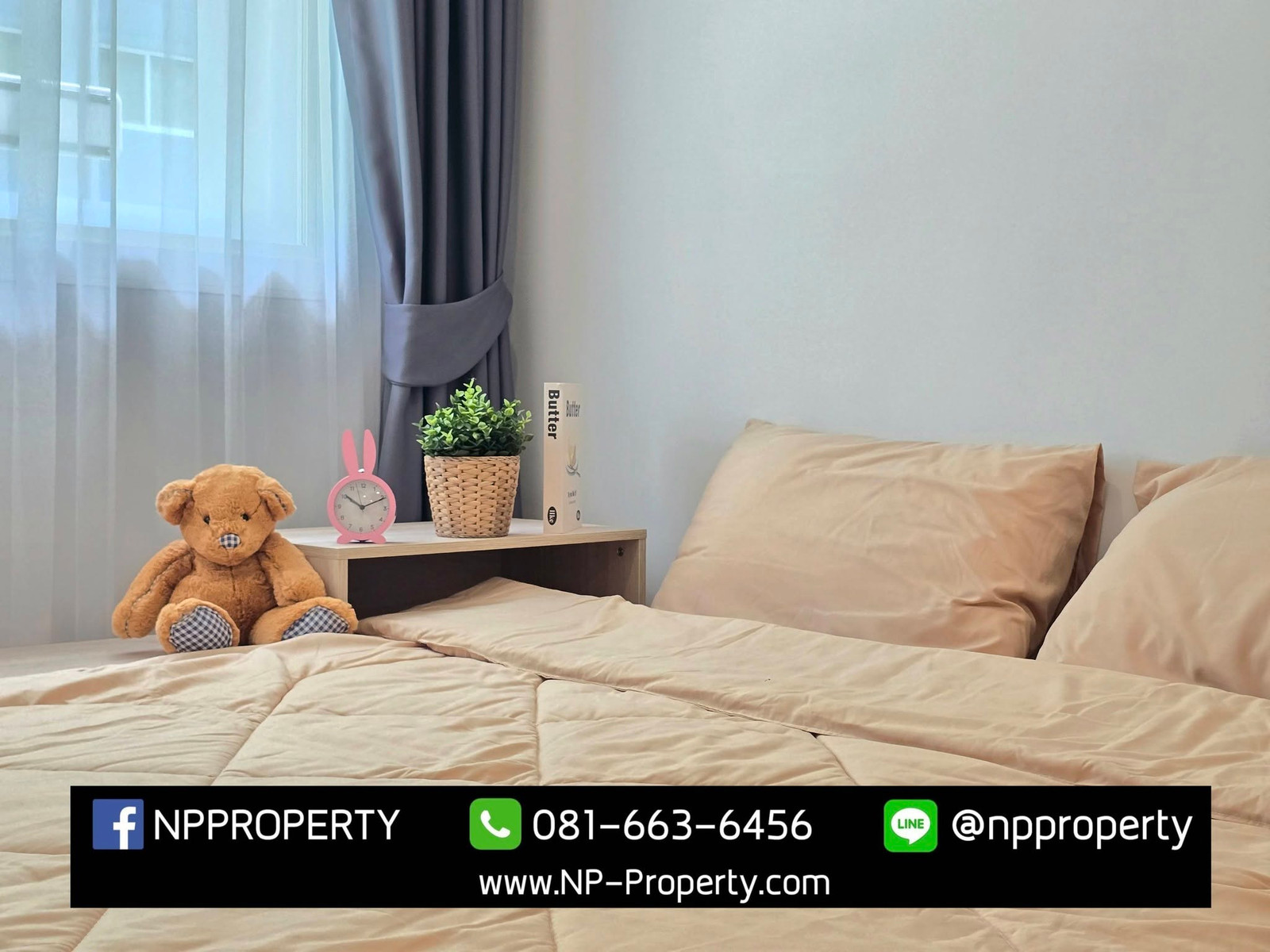 Condo EARN Amata Nakorn 🌿🔥 1st floor room, garden view with washing machine 😍🏡 💰 Rent only 7,800 baht/month – รูปที่ 2
