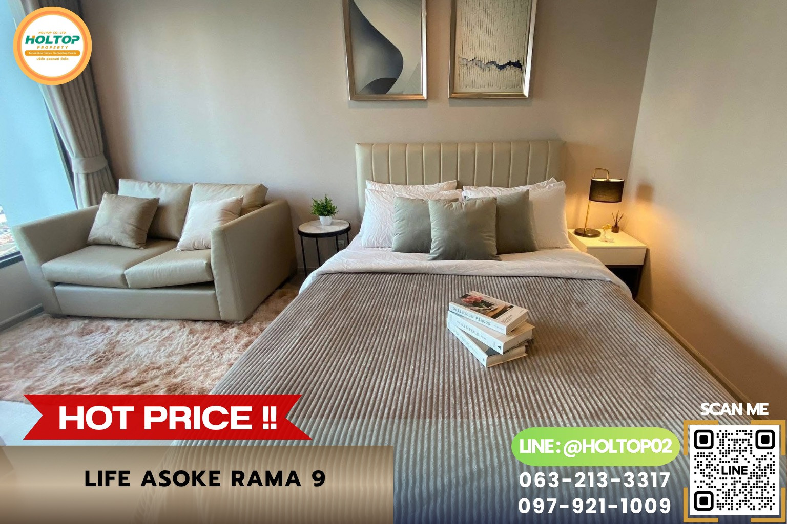 #R10900 Condo for rent Life Asoke Rama 9