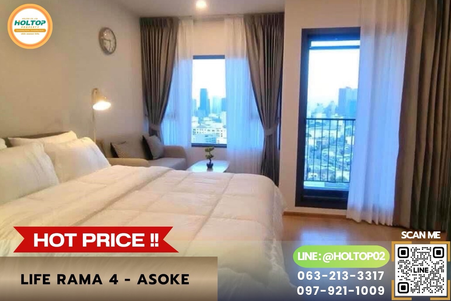 #L1486 ให้เช่าคอนโด Life Rama 4 - Asoke