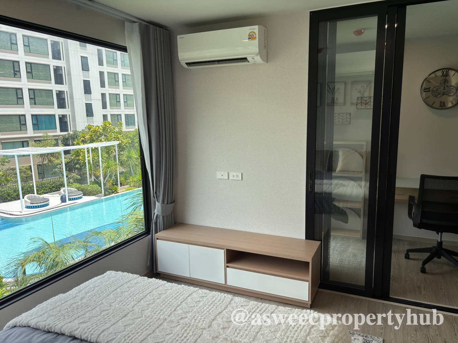 ให้เช่าคอนโดบางแสน Kave Coco Bangsaen ห้องใหญ่ วิวสระ ติดม.บูรพา  – รูปที่ 2