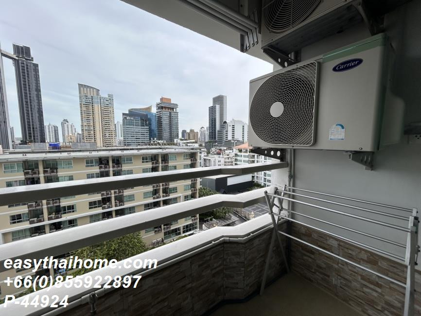 P-44924 For Rent Thonglor Tower  | 2 Bedrooms 1 Bathroom | 49 sq.m. | 10th Floor Building A | Building View | Fully Furnished | 22,000 THB/month | Including Common Area Fee + 1 Parking Space📞 Line ID: @easythaihome | 085-592-2897 – รูปที่ 3