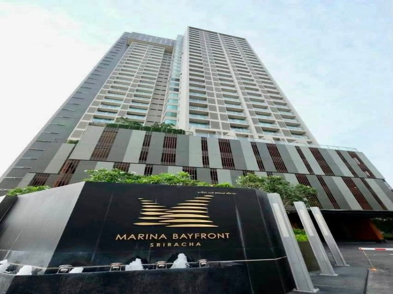 ห้องชุด พร้อมอยู่ Marina Bayfront ศรีราชา ให้เช่าคอนโดชั้น 30 วิวทะเล&amp;เมือง